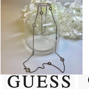 Guess Necklace Silver Toned